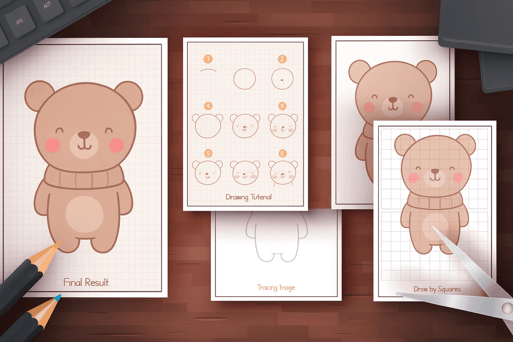 Jak narysować misia – pięć sposobów na narysowanie misia